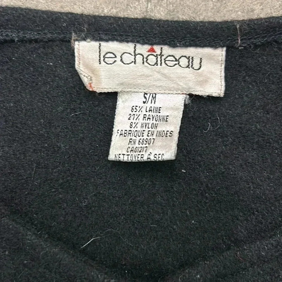 Wool blend fringe  vintage le chateau cardigan - Picture 4 of 4